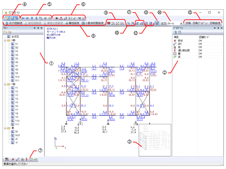 計算結果図ウィンドウ